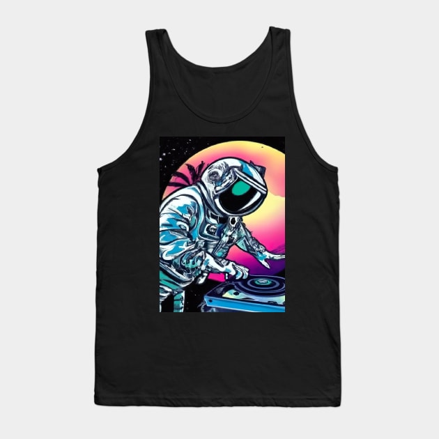 Astronaut DJ In Space Tank Top by maxcode